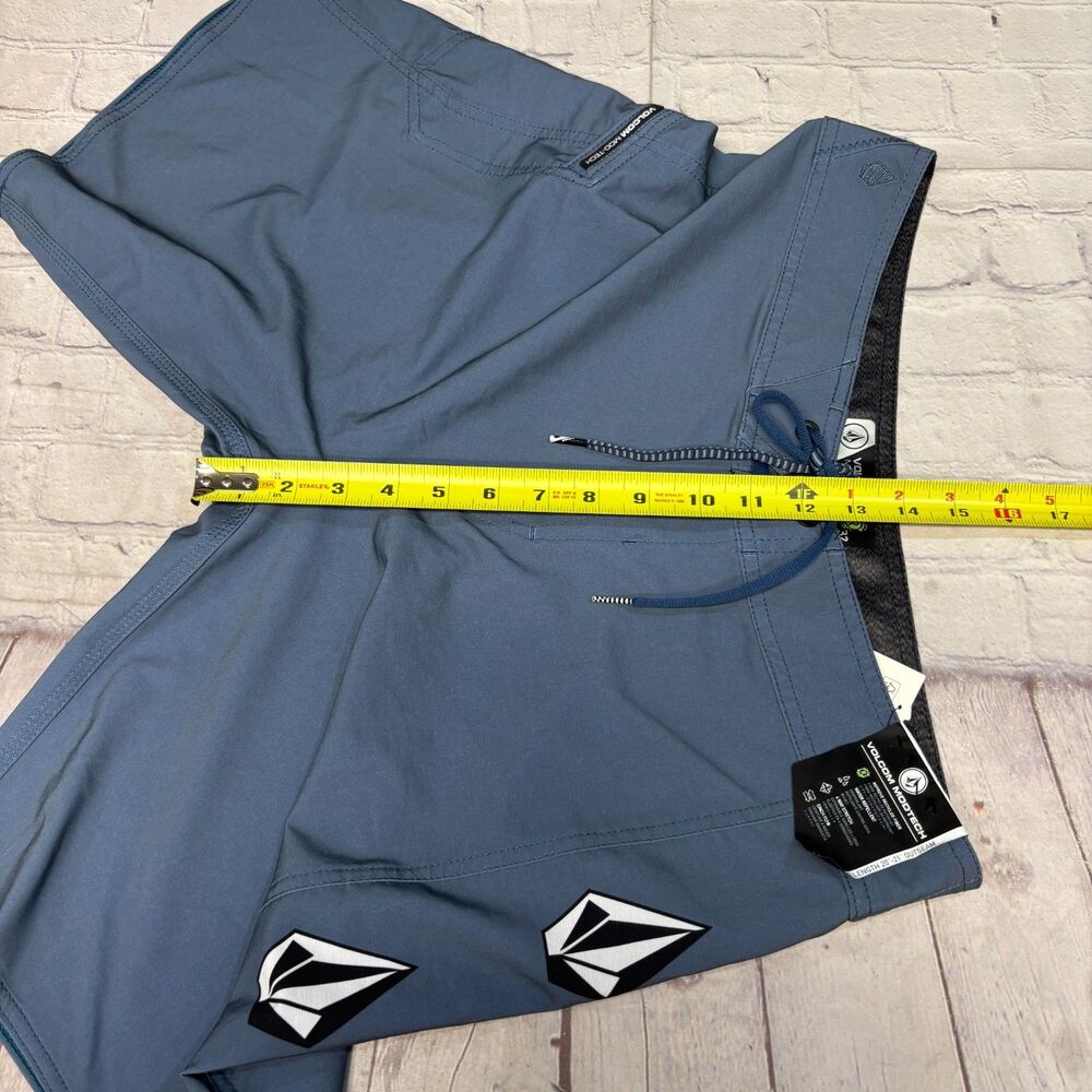 NWT Volcom Mod Tech Men Swim Shorts Trunks Size 32 Blue D114 -10 - Picture 5 of 16